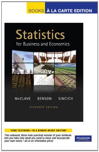 Beispielbild fr Statistics for Business and Economics (Books a la Carte) zum Verkauf von HPB-Red