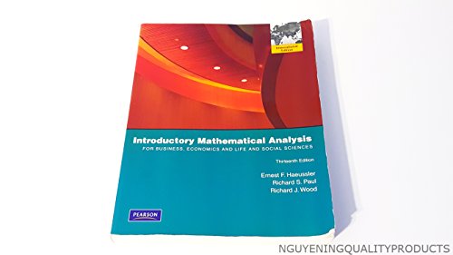 Stock image for Introductory Mathematical Analysis for Business, Economics, and the Life and Social Sciences for sale by Ergodebooks