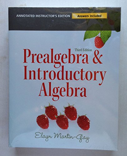 Imagen de archivo de Prealgebra & Introductory Algebra (3rd Edition) (The Martin-Gay Paperback Series) a la venta por A Team Books