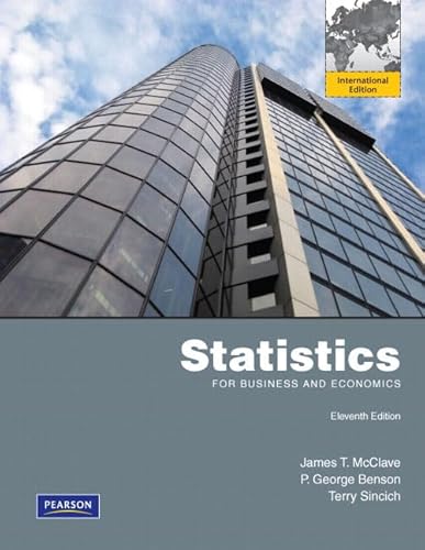 9780321645111: STATISTICS FOR BUSINESS AND ECONOMICS : INTERNATIONAL EDITION 11