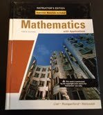 Imagen de archivo de Mathematics with Applications : In the Management, Natural, and Social Sciences a la venta por TextbookRush