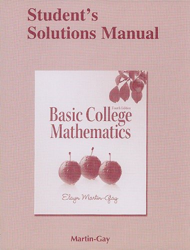 Stock image for Basic College Mathematics: Student Solutions Manual for sale by ThriftBooks-Dallas