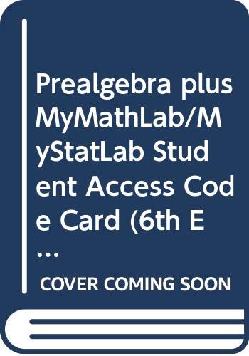 9780321652010: Prealgebra Plus Mymathlab/Mystatlab Student Access Code Card