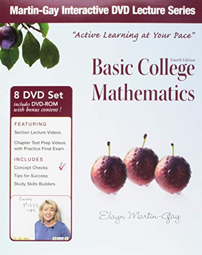 Interactive DVD Lecture Series for Basic College Mathematics (9780321652218) by Martin-Gay