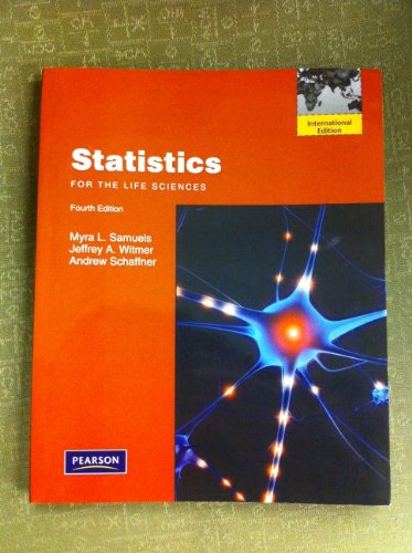 Beispielbild fr Statistics for the Life Sciences zum Verkauf von Better World Books