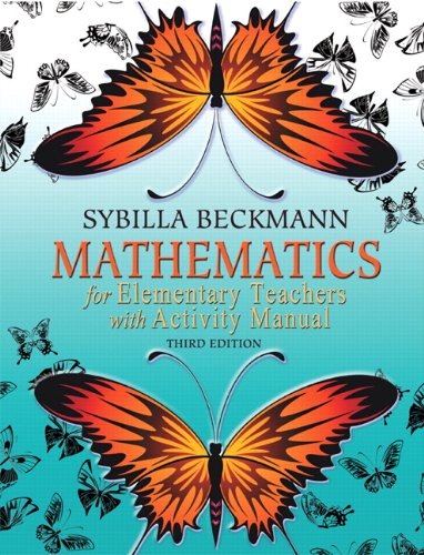 Beispielbild fr Mathematics for Elementary Teachers With Activity Manual zum Verkauf von Jenson Books Inc