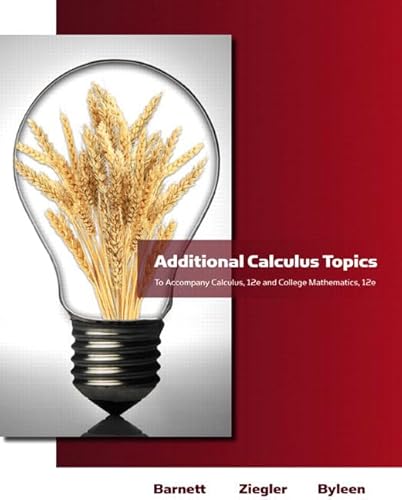 Beispielbild fr Additional Calculus Topics for Calculus for Business, Economics, Life Sciences & Social Sciences zum Verkauf von Your Online Bookstore