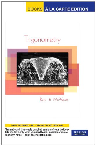 Beispielbild fr Trigonometry, Books a la Carte Edition zum Verkauf von HPB-Red