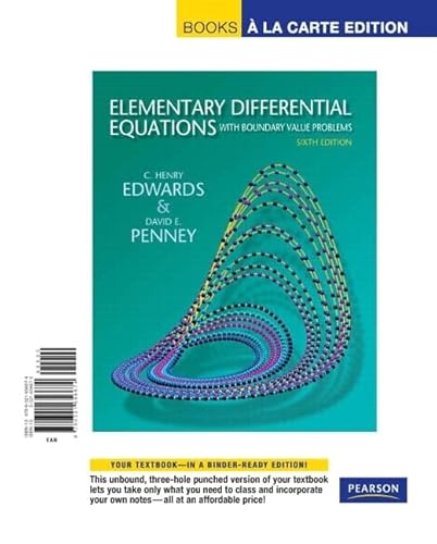 9780321656674: Elementary Differential Equations with Boundary Value Problems