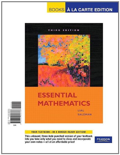 Stock image for Essential Mathematics, Books a la Carte Edition (3rd Edition) for sale by Harveston College Textbooks