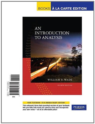 Stock image for Introduction to Analysis, An, Books a la Carte Edition (4th Edition) for sale by HPB-Red