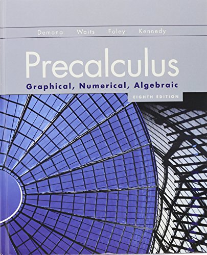 Imagen de archivo de Precalculus : Graphical, Numerical, Algebraic a la venta por Better World Books