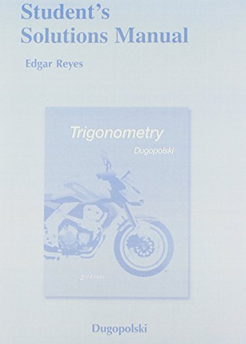 Imagen de archivo de Trigonometry Student's Solutions Manual a la venta por ThriftBooks-Atlanta