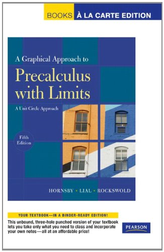 9780321664204: A Graphical Approach to Precalculus With Limits: A Unit Circle Approach