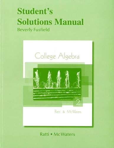 9780321664716: Student Solutions Manual for College Algebra