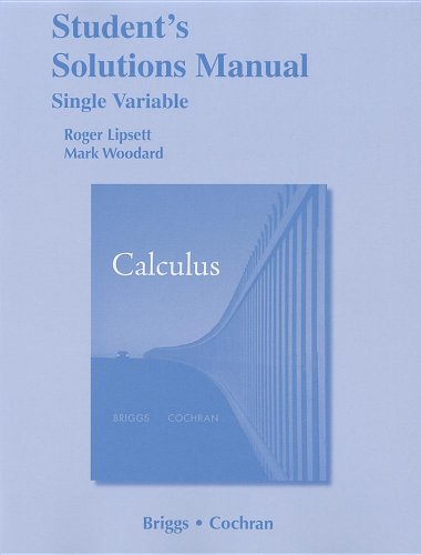 Imagen de archivo de Student Solutions Manual, Single Variable for Calculus a la venta por Better World Books