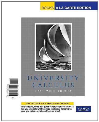 9780321665669: University Calculus, Books a la Carte Edition