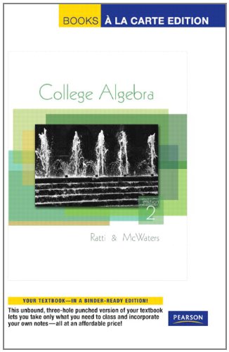 9780321665690: College Algebra, Books a la Carte Edition