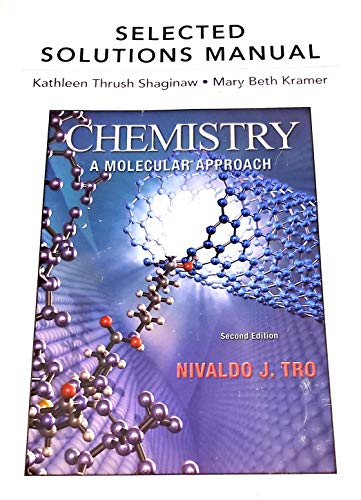 Imagen de archivo de Selected Solutions Manual for Chemistry : A Molecular Approach a la venta por Better World Books