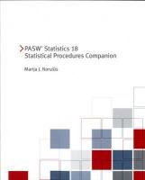 Stock image for PASW Statistics 18 Statistical Procedures Companion for sale by The Book Bin