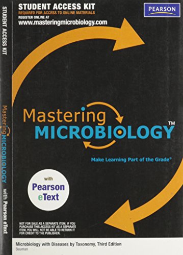 Imagen de archivo de MasteringMicrobiology with Pearson EText Student Access Kit for Microbiology with Diseases by Taxonomy (ME Component) a la venta por HPB-Red