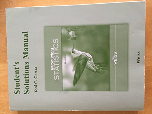 Beispielbild fr Student Solutions Manual for Introductory Statistics zum Verkauf von SecondSale