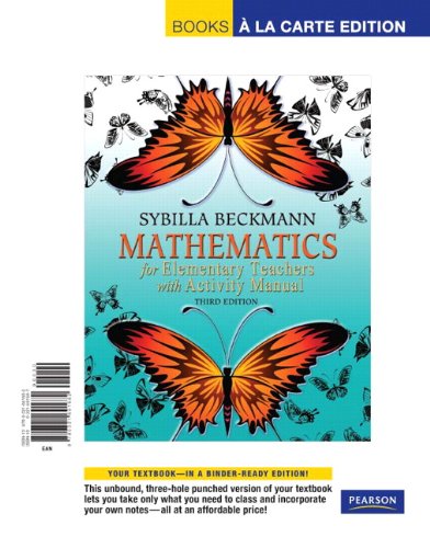 Imagen de archivo de Mathematics for Elementary Teachers, Books a la Carte Edition a la venta por HPB-Red