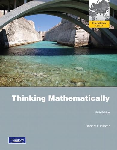 9780321692351: Thinking Mathematically: International Edition