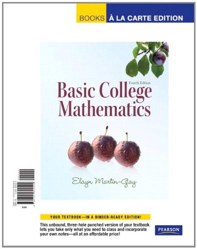 Beispielbild fr Basic College Mathematics, Books a la Carte Edition (4th Edition) zum Verkauf von BooksRun