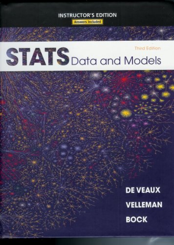 Stock image for Stats Data and Models, Instructor's Edition for sale by The Dawn Treader Book Shop