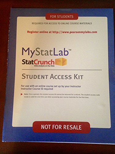 9780321694638: MyLab Statistics -- Valuepack Access Card
