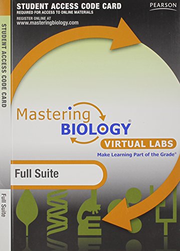 9780321694669: Mastering Biology without Pearson eText for -- Virtual Lab Full Suite -- Standalone Access Card