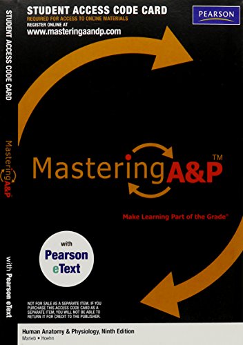 9780321696540: MasteringA&P with Pearson eText -- Valuepack Access Card -- for Human Anatomy & Physiology (ME component)