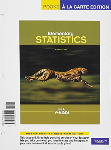 Stock image for Elementary Statistics, Books a la Carte Edition (8th Edition) for sale by HPB-Red