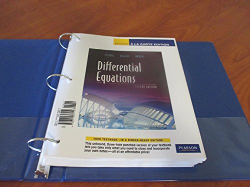 Differential Equations, Books a la Carte Edition (2nd Edition) (9780321698919) by Polking, John; Boggess, Al; Arnold, David