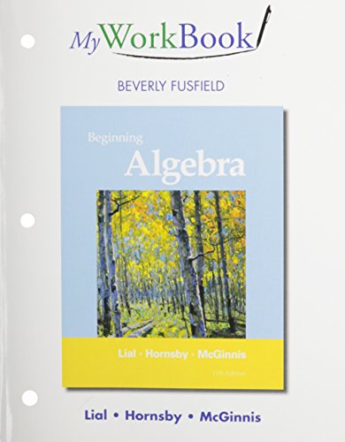 Imagen de archivo de MyWorkBook for Beginning Algebra a la venta por Books From California