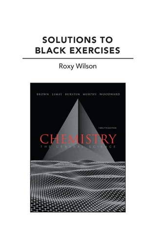 Beispielbild fr Solutions to Black Exercises for Chemistry: The Central Science zum Verkauf von SecondSale