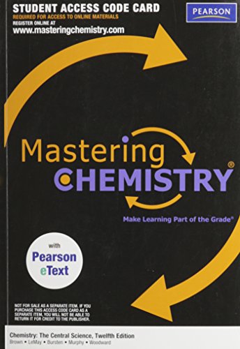 9780321705105: MasteringChemistry with Pearson eText Student Access Code Card for Chemistry:The Central Science (ME Component)