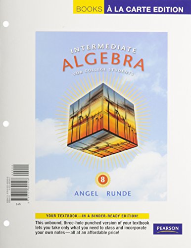 9780321706126: Intermediate Algebra for College Students: Books a La Carte Edition