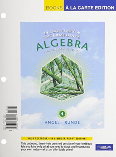 9780321706133: Elementary and Intermediate Algebra for College Students