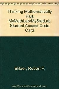 9780321709004: Thinking Mathematically plus MyMathLab/MyStatLab Student Access Code Card