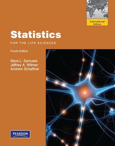 9780321709677: Statistics for the Life Sciences:International Edition