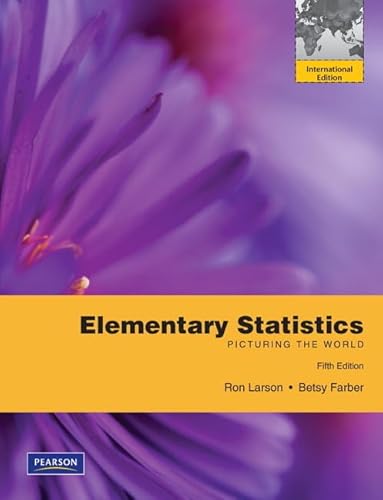 Stock image for Elementary Statistics : Picturing the World: International Edition for sale by Better World Books