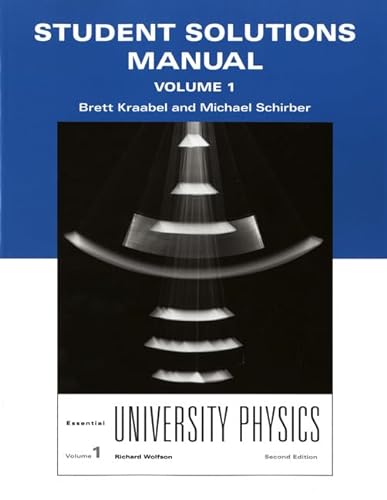 Imagen de archivo de Student Solutions Manual for Essential University Physics, Volume 1 a la venta por SecondSale