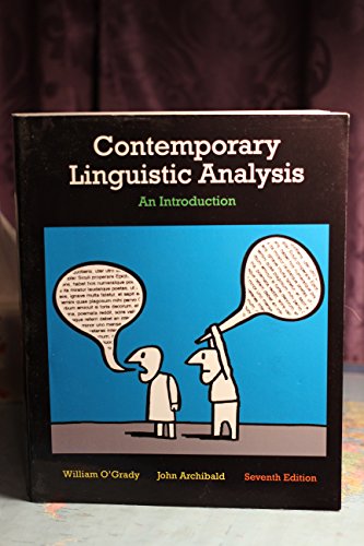 Imagen de archivo de Contemporary Linguistic Analysis : An Introduction a la venta por Better World Books