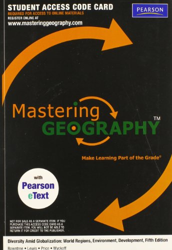 Stock image for Mastering Geography with Pearson eText -- Valuepack Access Card -- for Diversity Amid Globalization: World Regions, Environment, Development (ME Component) for sale by Textbooks_Source