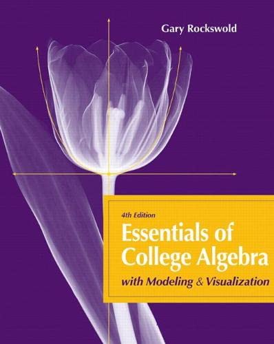 Beispielbild fr Essentials of College Algebra with Modeling and Visualization zum Verkauf von SecondSale