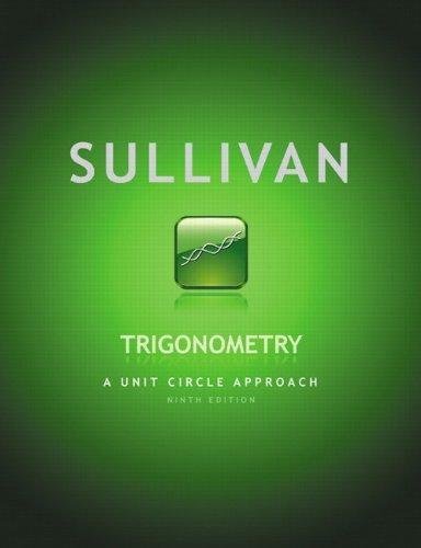 Imagen de archivo de Annotated Instructors Edition Sullivan Trigonometry a Unit Circle Approach 9 Ed a la venta por ThriftBooks-Atlanta