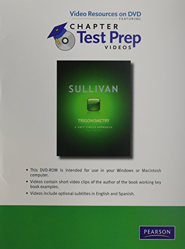 Trigonometry Videos With Chapter Test Prep: A Unit Circle Approach (9780321717054) by Sullivan, Michael