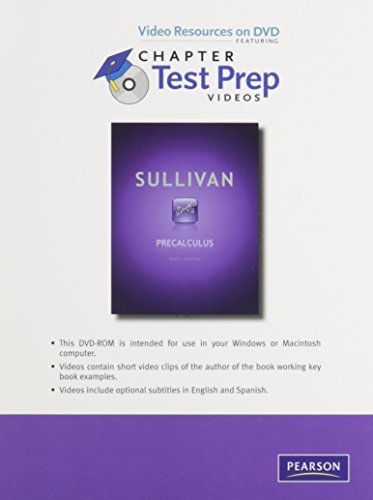 Videos on DVD with Chapter Test Prep for Precalculus (9780321717542) by Sullivan, Michael